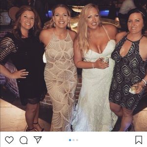 Adriana Pappell gold gown beaded size 10